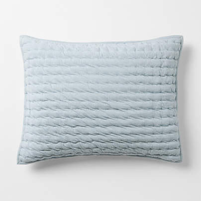 Comfy Tee Sky Blue Matelasse Organic Cotton Jersey Kids Pillow Sham
