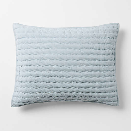 Comfy Tee Sky Blue Matelasse Organic Cotton Jersey Kids Pillow Sham