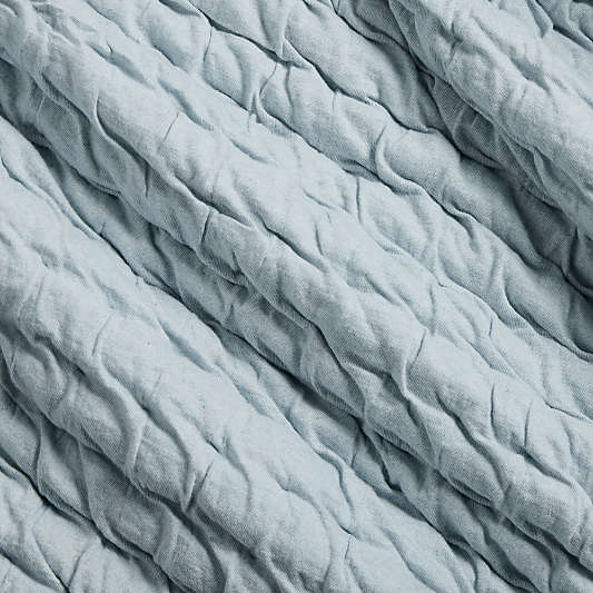 Comfy Tee Sky Blue Matelasse Organic Cotton Jersey Kids Twin Quilt