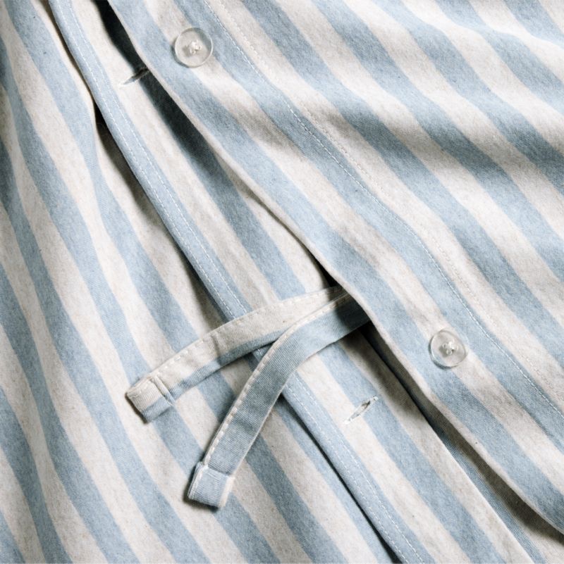 Comfy Tee Sky Blue Stripe Organic Cotton Jersey Kids Twin Duvet Cover - image 4 of 7