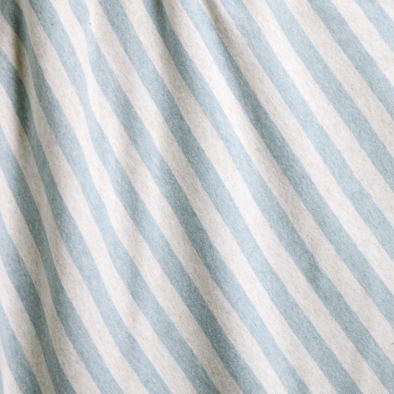 Comfy Tee Sky Blue Stripe Organic Cotton Jersey Kids Twin Duvet Cover - image 5 of 7