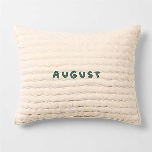 Comfy Tee Stone Tan Matelasse Organic Cotton Jersey Kids Pillow Sham