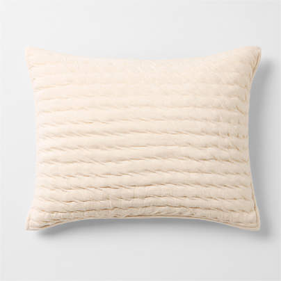 Comfy Tee Stone Tan Matelasse Organic Cotton Jersey Kids Pillow Sham