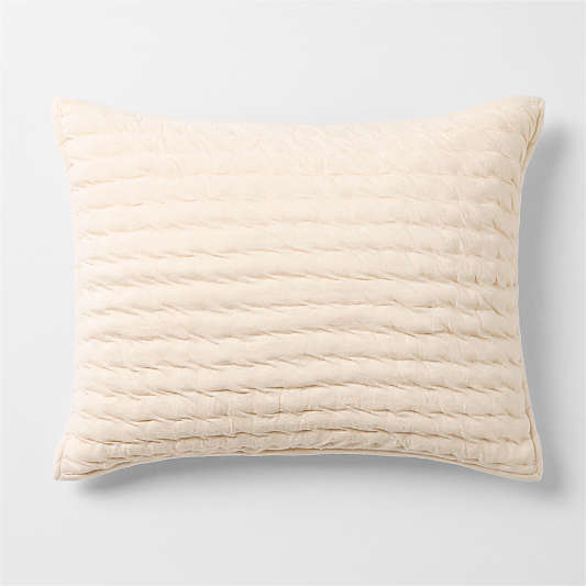 Comfy Tee Stone Tan Matelasse Organic Cotton Jersey Kids Pillow Sham