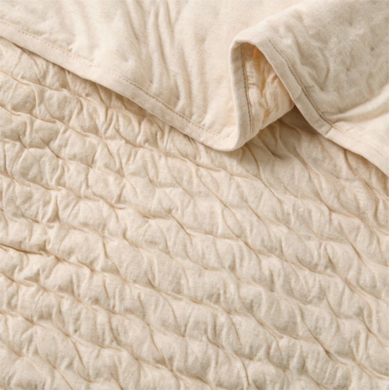 Comfy Tee Stone Tan Matelasse Organic Cotton Jersey Kids Full/Queen Quilt - image 5 of 7