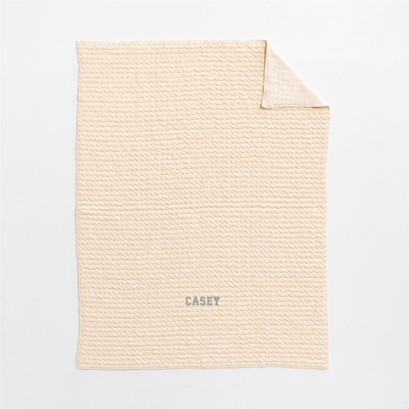 Comfy Tee Stone Tan Matelasse Organic Cotton Jersey Kids Full/Queen Quilt - image 3 of 7