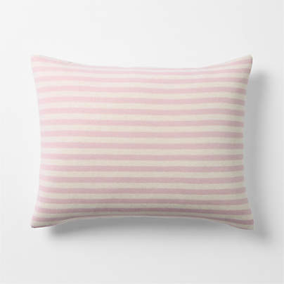 Comfy Tee Wildflower Purple Stripe Organic Cotton Jersey Kids Pillow Sham