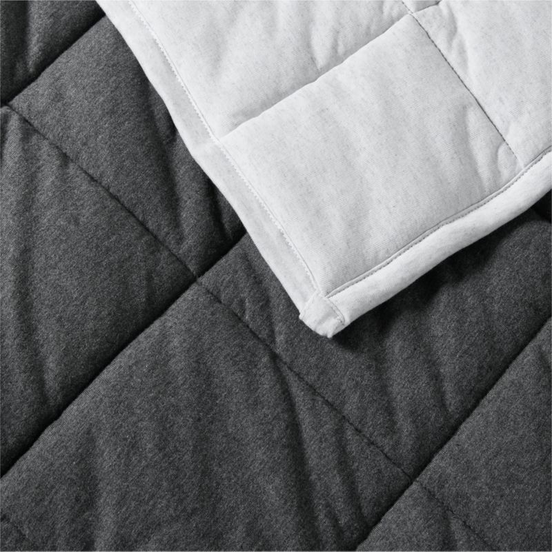 Comfy Tee Charcoal Reversible Organic Cotton Jersey Kids Full/Queen Quilt - image 4 of 7