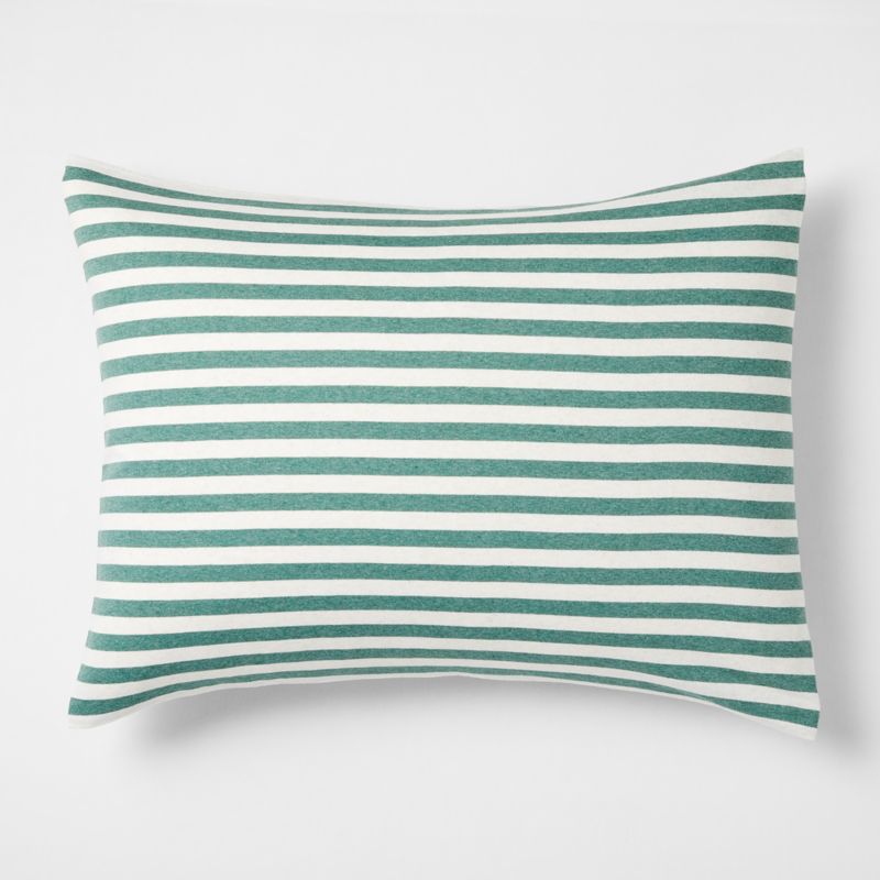 Modern Comfy Tee Pink Stripe Organic Cotton Jersey Kids Pillow