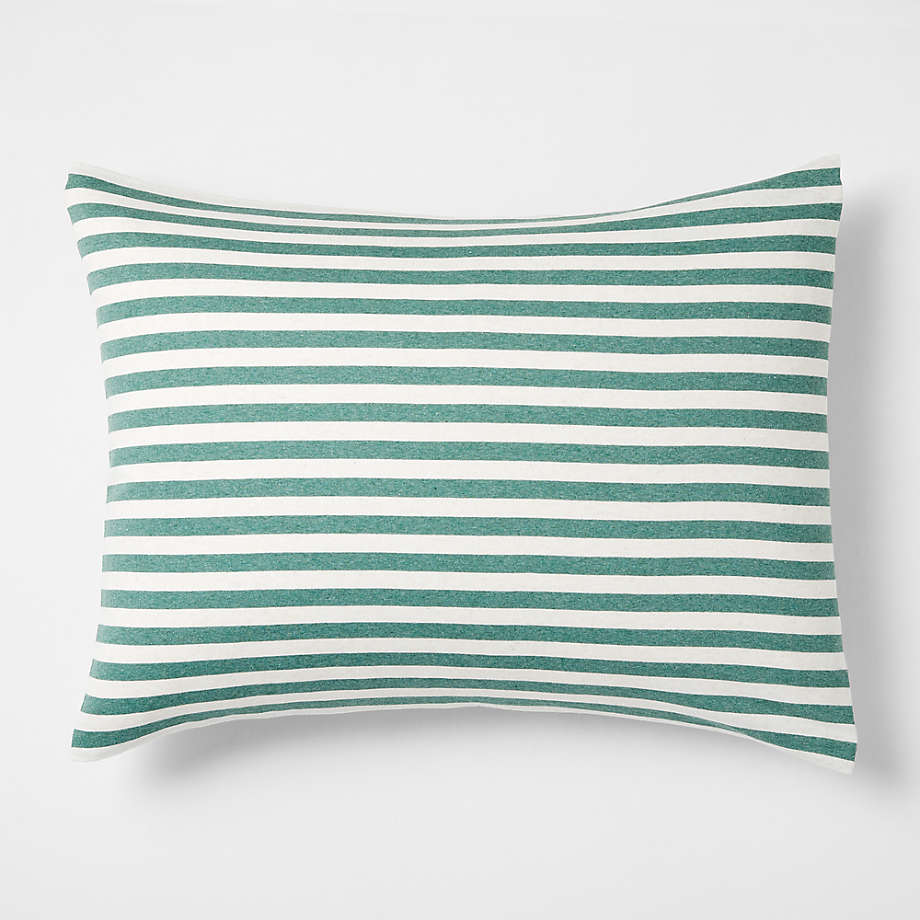 Green Pillow Combination Set, Beige Stripe Pillow, Block Print