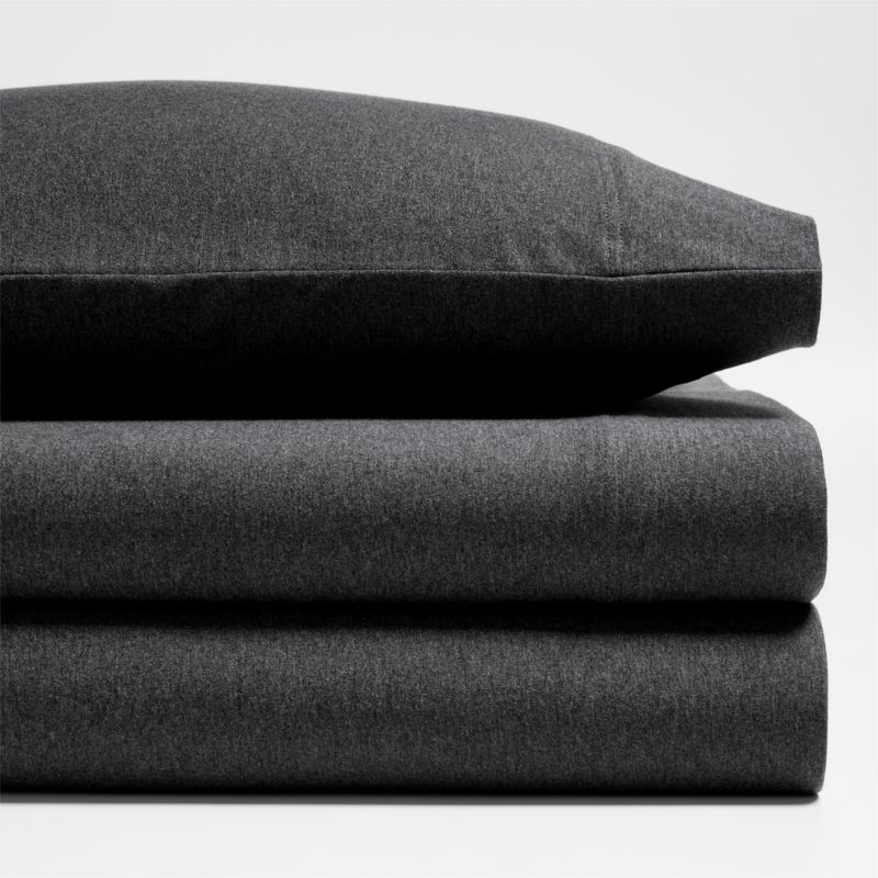 Comfy Tee Charcoal Organic Cotton Jersey Kids Full Sheet Set - image 2 of 3