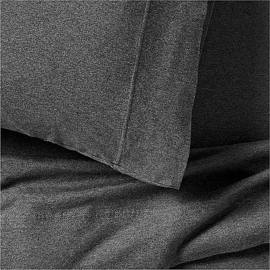 Comfy Tee Charcoal Organic Cotton Jersey Kids Twin Sheet Set