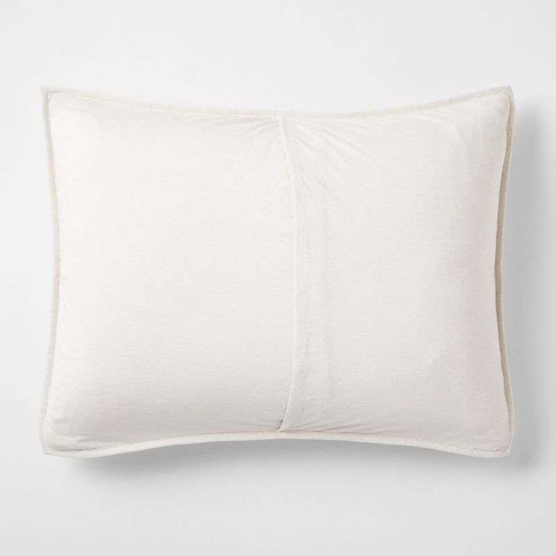 Comfy Tee Light Grey & Beige Cotton Jersey Kids Pillow Sham - image 8 of 10