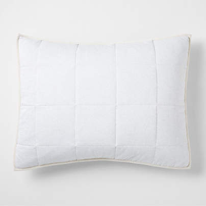 Comfy Tee Light Grey & Beige Cotton Jersey Kids Pillow Sham