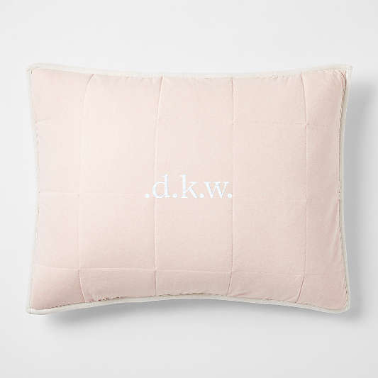 Comfy Tee Pink Reversible Organic Cotton Jersey Kids Pillow Sham