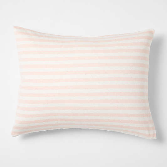 Comfy Tee Pink Stripe Organic Cotton Jersey Kids Pillow Sham