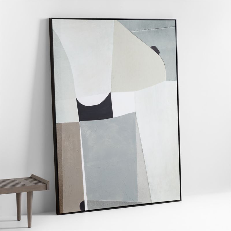 "Composition of Neutrals" Framed Reproduction Wall Art Print 75"x55"