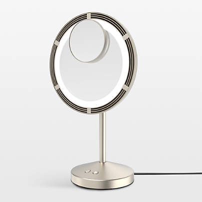 Conair Brushed Satin Nickel Lighted Fan Tabletop Mirror