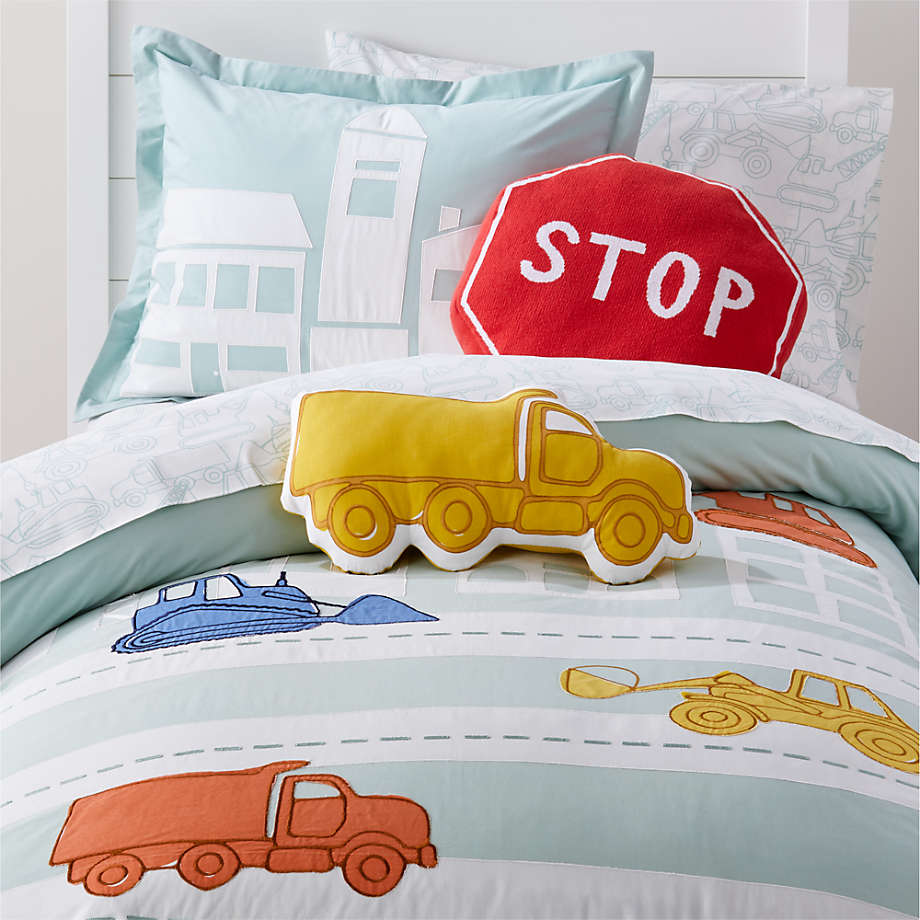 Construction Vehicle Kids Full/Queen Duvet Cover + Reviews Crate & Kids