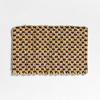 View Contrast Jute Black and Natural Doormat 18"x30" details