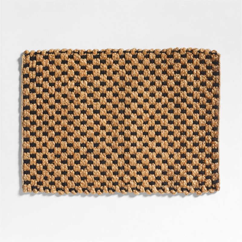 Contrast Jute Black and Natural Doormat 24"x36" - image 0 of 4