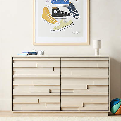 Converse Full Court Whitewashed Ash Wood Wide Kids Dresser
