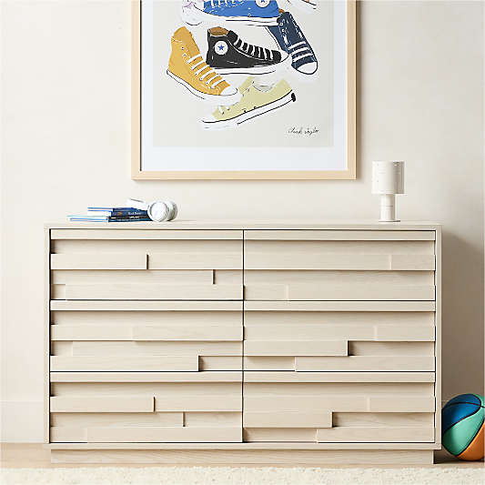 Converse Full Court Whitewashed Ash Wood Wide Kids Dresser