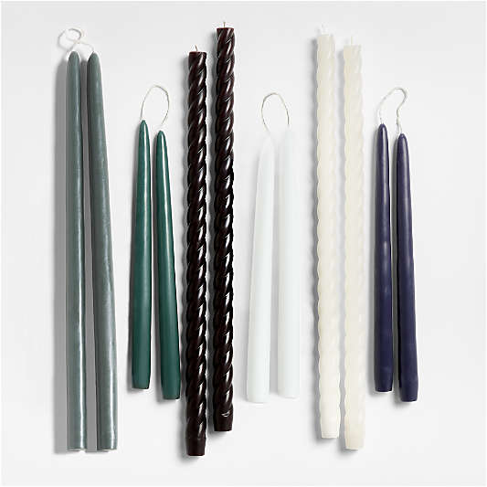 Cool Tone Taper Candle Bundle, Set of 12