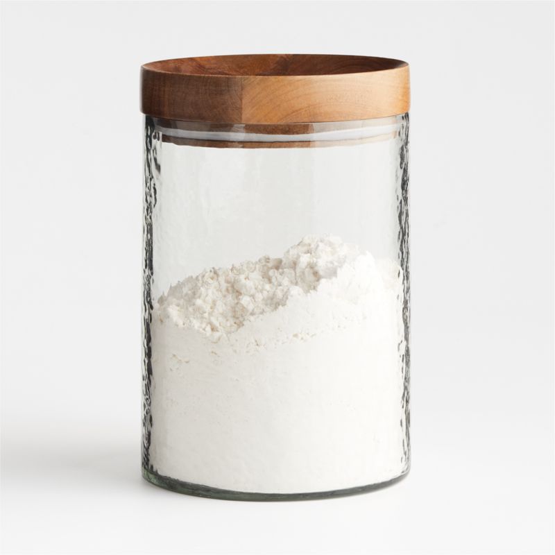 Cooper 5 Lb Extra-Large Glass Canister with Wood Lid