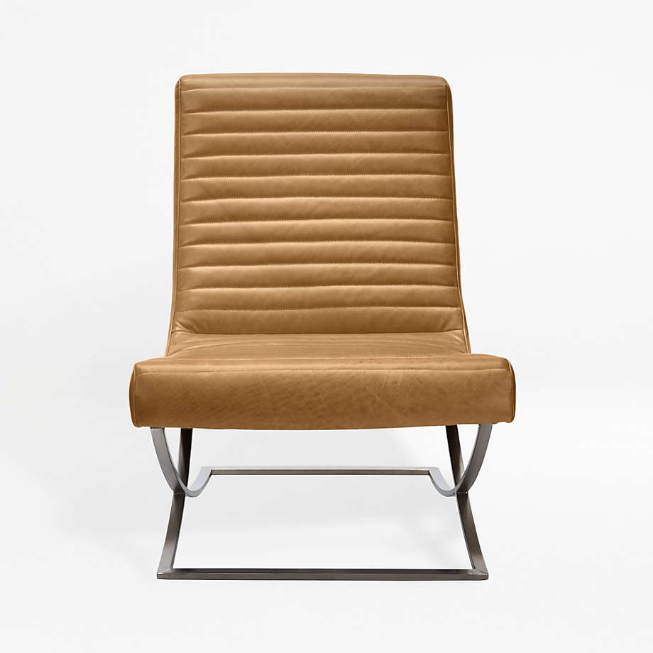 Cooper Armless Leather Chair + Reviews Crate & Barrel Canada