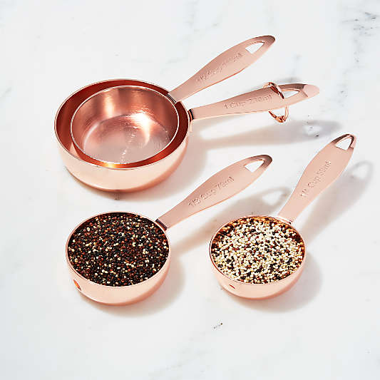 Copper Measuring Cups, Set of 4