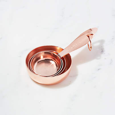 Copper Measuring Spoons - Set of 7 Includes Leveler - Premium