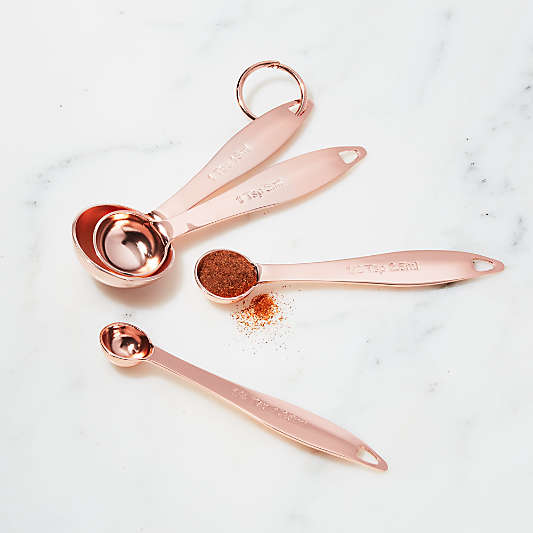 Copper Measuring Spoons, Set of 4