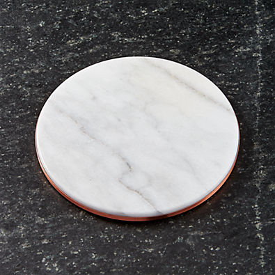 View French Kitchen Marble and Copper Trivet details