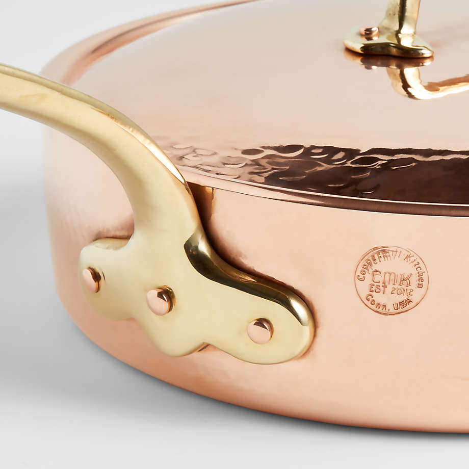 Coppermill Kitchen Vintage-Inspired Large Copper Sauté Pan