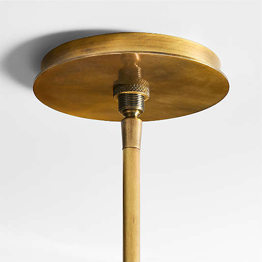 Coquina Brass Pendant Light with Glass Shade