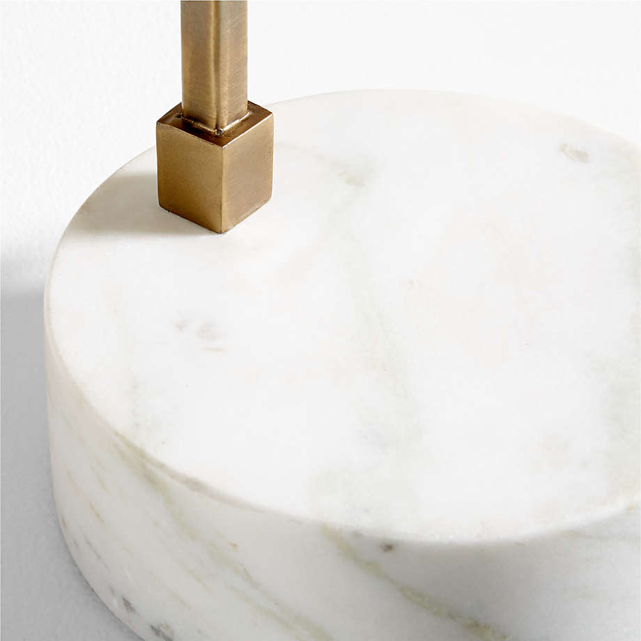 Coquina Brass Floor Lamp with Marble Base