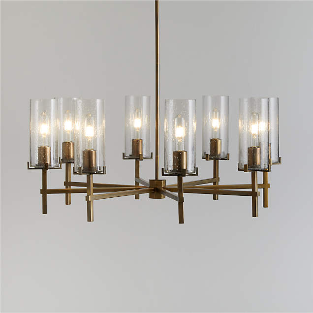 Etienne Glass Chandelier Light + Reviews | Crate & Barrel