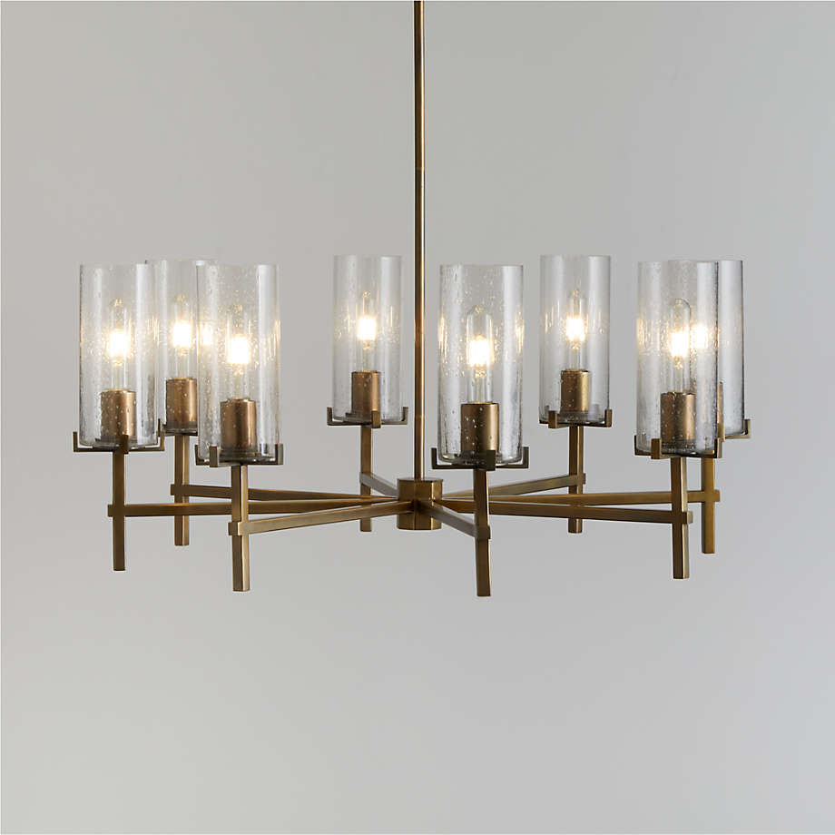 Coquina Brass 8-Light Chandelier + Reviews | Crate & Barrel