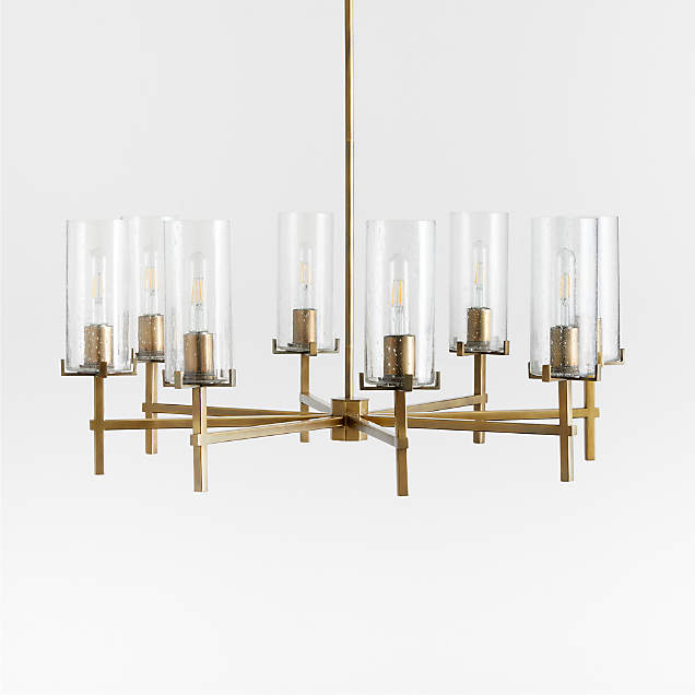 Clive Large Brass Chandelier Light + Reviews Crate & Barrel Canada