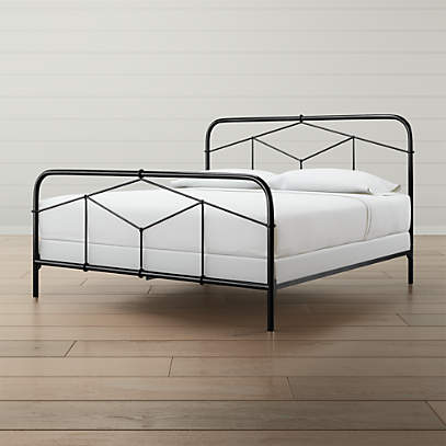 Cora King Black Iron Bed Reviews, Crate And Barrel Single Bed