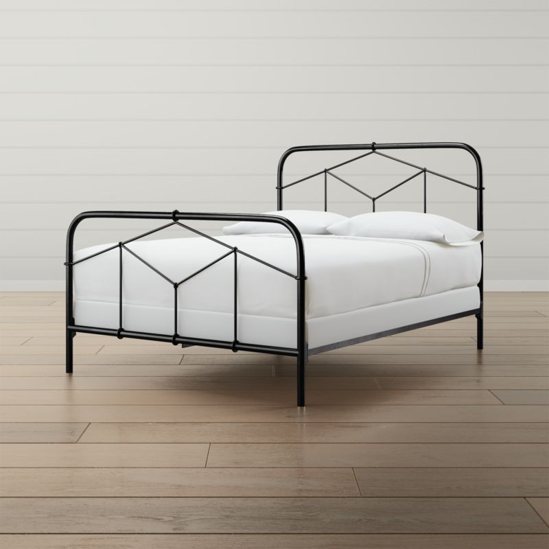 Cora Queen Black Iron Bed Reviews, Queen Size Black Rod Iron Bed Frame