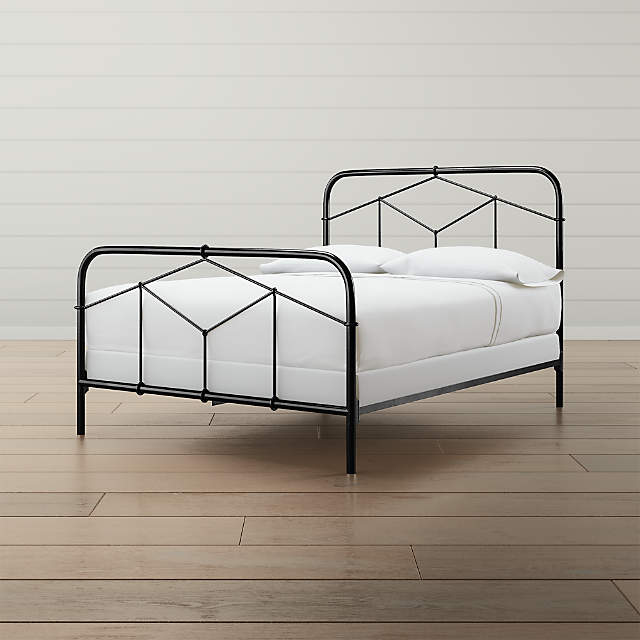 Cora Black Iron Bed Crate Barrel, Black Iron Bed Frame Full Size