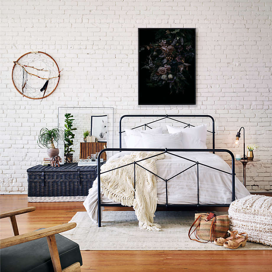 Crate and barrel deals wrought iron bed