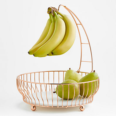 View Cora Copper Fruit Basket with Banana Hanger details