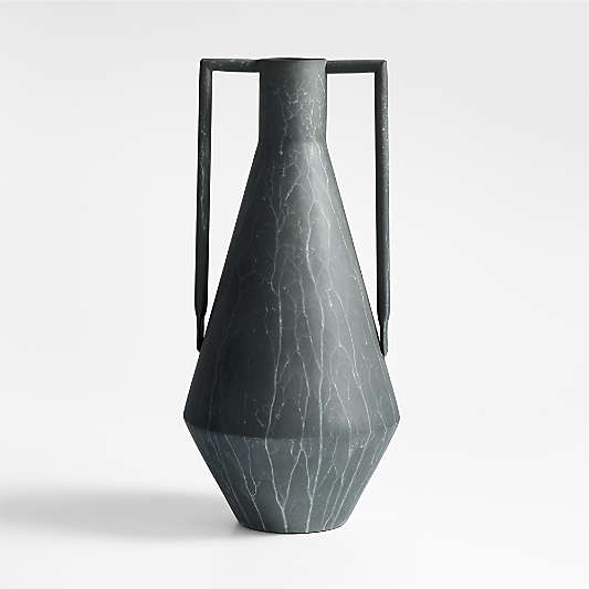 Corra Two Handled Zinc Vase 17"