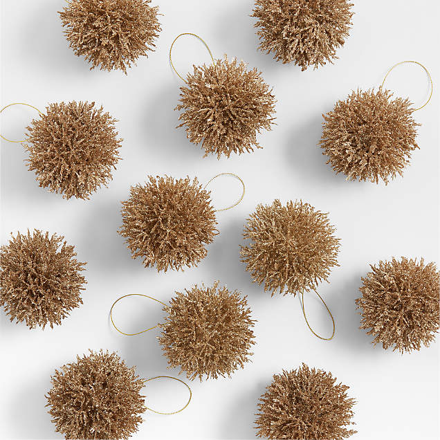Rizzo Textured Ball Christmas Tree Ornaments by Leanne Ford, Set of 6