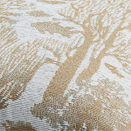 Coral Jacquard 20"x20" Marzipan Gold Outdoor Throw Pillow