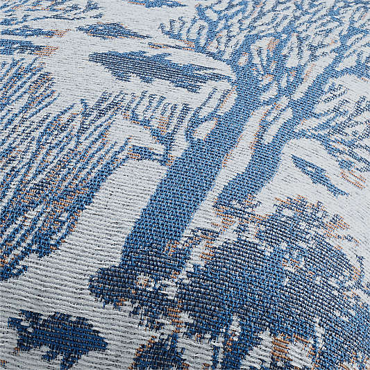 Coral Jacquard 20"x20" Pale Blue Outdoor Throw Pillow