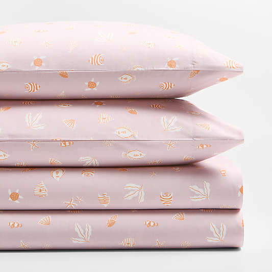 Coral Reef Dreams 100% Organic Cotton Kids Full Sheet Set